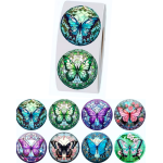 Vibrant Butterfly Stickers - Roll of 500's